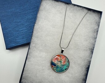 Abstract Pendant Necklace | One-of-a-Kind Original Art Jewelry | Handmade Wearable Art