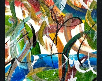 Original ACEO Abstract Painting | One-of-a-Kind Miniature Art | Studio Fragment F-20