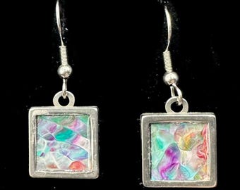 Abstract Art Earrings | One-of-a-Kind Wearable Art | Handmade Jewelry