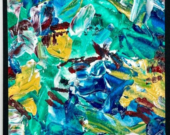 Original ACEO Abstract Painting | One-of-a-Kind Miniature Art | Studio Fragment F-27