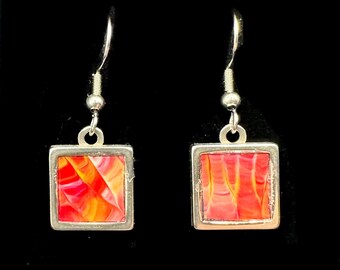 Abstract Art Earrings | One-of-a-Kind Wearable Art | Handmade Jewelry