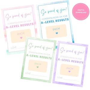 Congrats A-Level Results gift card holder