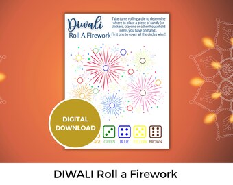Diwali Roll-a-Firework Game: Fun Family Activity (PDF Printable)