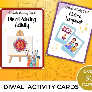 Diwali printable activity cards for family, perfect gift for kids, festival of lights games, fun for diwali, pdf download