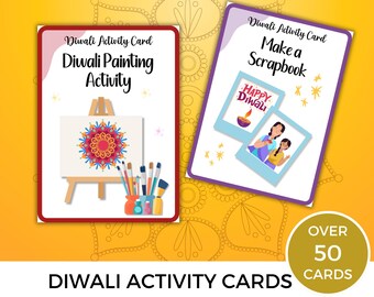 Diwali printable activity cards for family, perfect gift for kids, festival of lights games, fun for diwali, pdf download