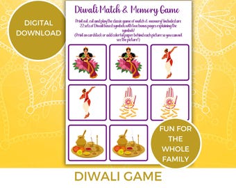 Diwali Memory Match Game: Kids' Printable Activity (PDF Download)