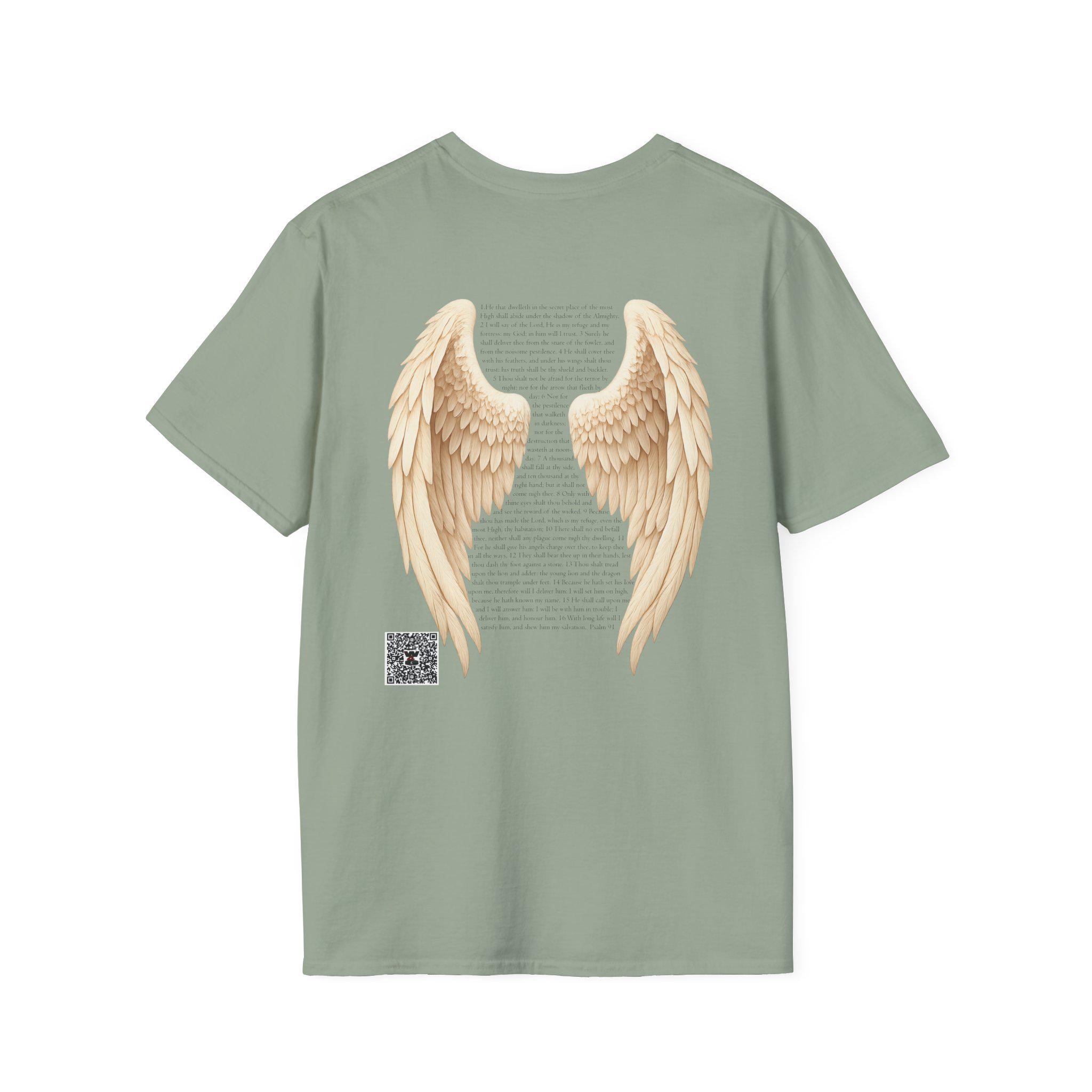 Elegant Angel Wings T-shirt, Psalm 91 Shirt, Inspirational