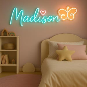 Custom Name Neon Sign, Personalized Neon LED Sign, Wall Sign Gift, LED Light Name Sign, Neon LED Gift For Her, Neon Wall Sign For Children