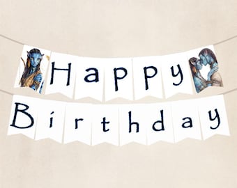 Avatar Neytiri Birthday Banner | Fantasy Theme (Digital Download)