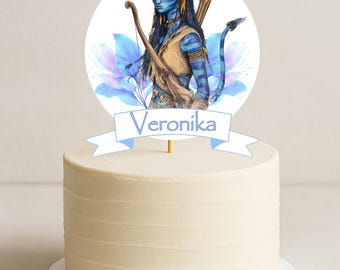 Neytiri Avatar Birthday Cake Topper  | Fantasy Theme (Digital Download)