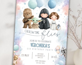 Star Wars Birthday Invitation | Galaxy Theme (Digital Download)