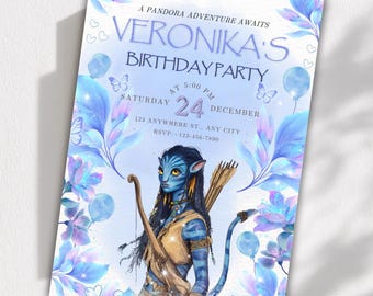 Avatar Neytiri Birthday Invitation | Fantasy Theme (Digital Download)
