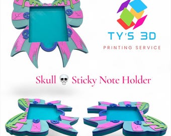 skull sticky note holder