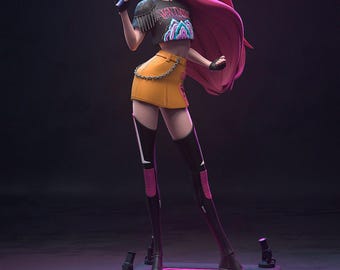 Paintable figurine, K-pop Demon Hunter Idol – stylized action figure