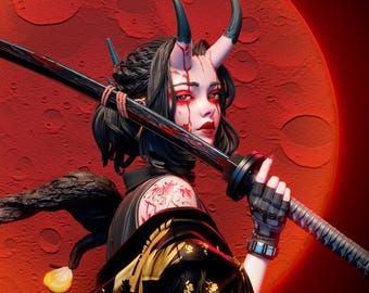 Unpainted figurine, ONI - Japanese Demon 1/6 scale
