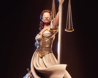 Painting figurine, Themis goddess of justice – mythological statue 1/6 scale