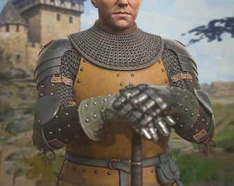 Miniature to paint, medieval peasant warrior – realistic knight figure