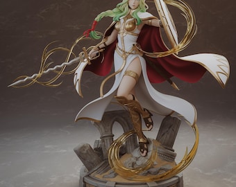 Paintable figurine, divine saint warrior – fantasy figure