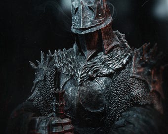 Unpainted miniature, Death Knight – dark fantasy knight, 1/6 scale