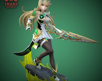 Paintable figurine, anime blade girl warrior – fantasy figure