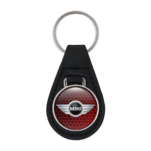 Mini cooper Eco Leather Key Holder  – Handmade Premium Quality Keychain  & Car Accessory