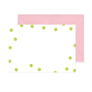 Watercolor Tennis Flat Stationery - Set of 12