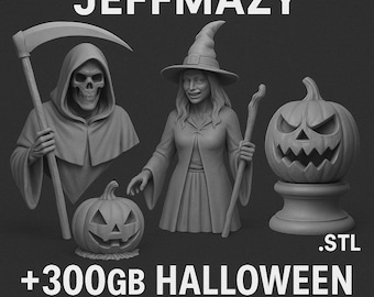 HALLOWEEN STL PACK +300GB stl files