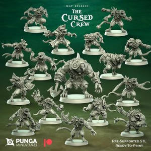 Cursed Team Pi&#39;Rat / Fantasy Football / Punga Fantasy Football Miniatures - proxy Team Blood Fantasy Football Bowl