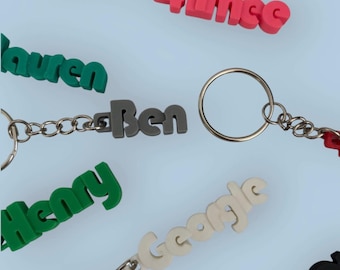Custom 3D Printed Key Ring