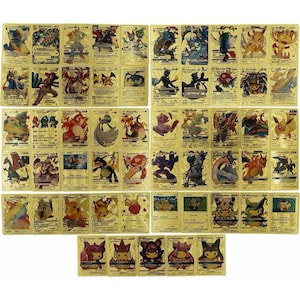 Pokemon Gold Foil 55 PCS TGC Deck Open Box NIEUW Charizard Pikachu