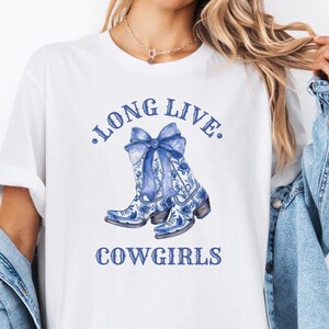 Chemise botte de cow-girl coquette western, t-shirt de cow-girl côtier country, chemise noeud de botte de cow-boy, t-shirt esthétique coquette