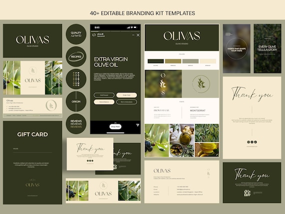 Elegant Brand Identity Kit | Canva Templates for Lifestyle Brands