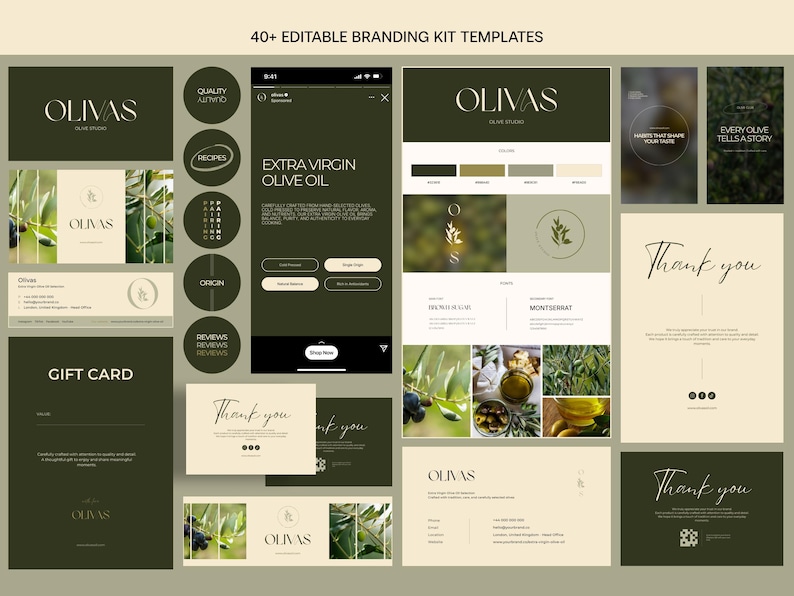 Elegant Brand Identity Kit | Canva Templates for Lifestyle Brands image 1