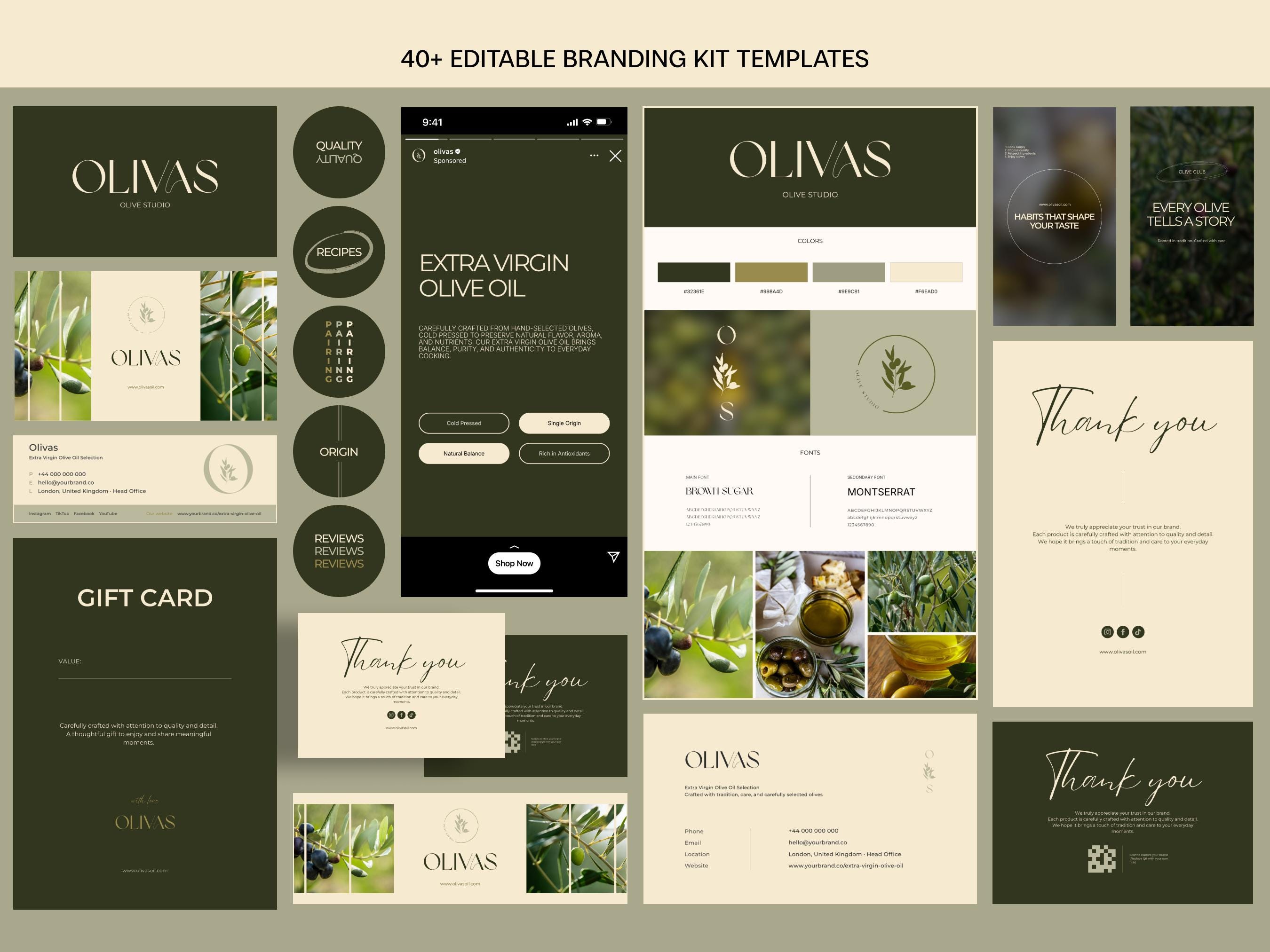 Elegant Brand Identity Kit | Canva Templates for Lifestyle Brands - Etsy