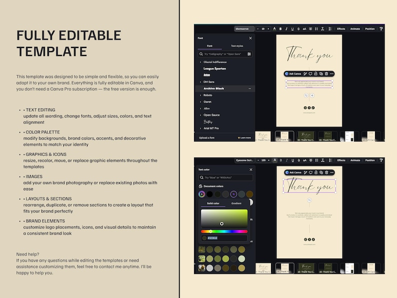 Elegant Brand Identity Kit | Canva Templates for Lifestyle Brands image 12