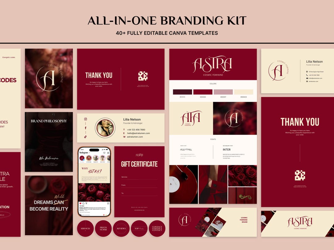 Branding Kit Canva Template | Brand Identity & Logo Kit - Etsy