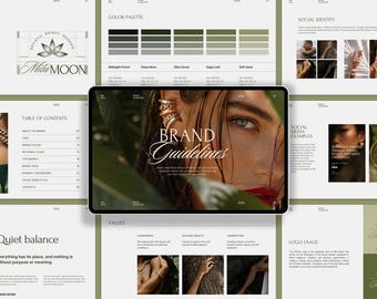 Brand Guidelines Canva Template | Editable Brand Book | Luxury Branding Kit | Marketing Guide