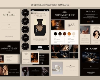 Jewelry Branding Kit and Brand Kit | Canva Templates for Brands