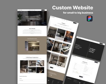 Modern Architecture Website Template | Metal Finishes | Interior Studio |  Figma Template