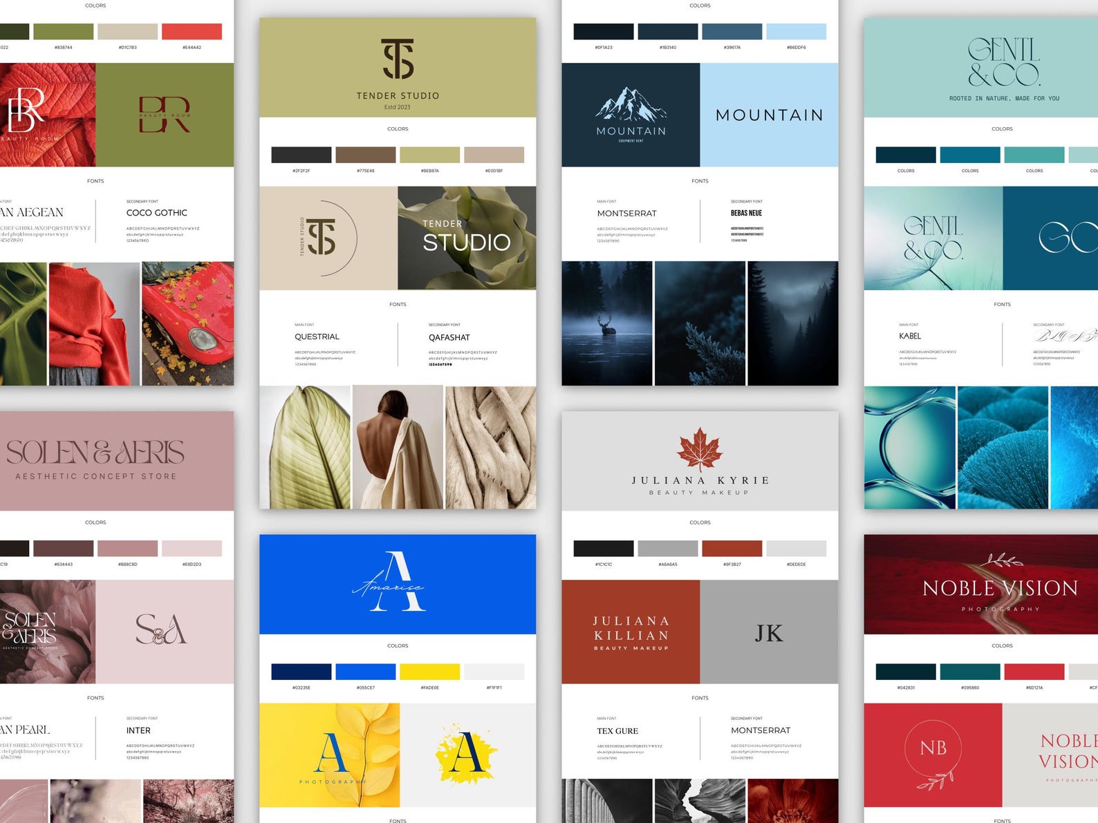 30 Brand Board Bundle – Logos, Color Palettes, Font Pairings, Canva ...