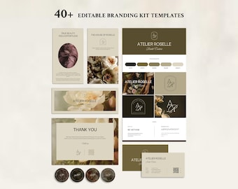 All-In-One Branding Kit Canva Template, Logo, Brand Board, Editable Social Media Templates, Small Business
