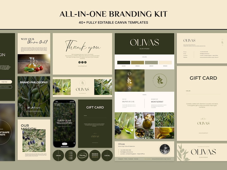 Elegant Brand Identity Kit | Canva Templates for Lifestyle Brands image 2