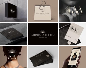 Jewelry Branding Kit Canva Templates, Logo, Brand Identity Design, Instagram Templates for Small Business