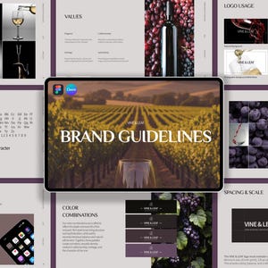 Pautas de marca: Kit de marca de 30 páginas / Canva y Figma