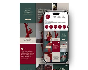 Instagram Post Templates Canva, 20 Social Media Layouts, Editable Feed Kit, Content Creator Pack