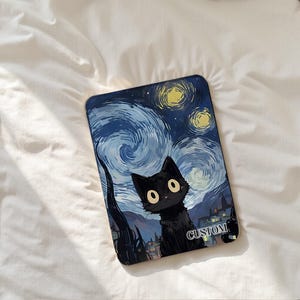 Cat Van Gogh Painting Kindle Case, All New Kindle 12th Gen 2024 Case, Paperwhite 12th 7‘’ 11th 6.8‘’ 10th 6‘’ Cover,E-reader Protective Case