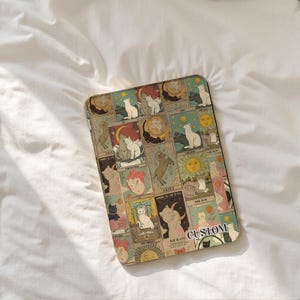 Retro Cat Collage Kindle Case, All New Kindle 12th Gen 2024 Case, Paperwhite 12th 7‘’ 11th 6.8‘’ 10th 6‘’ Cover, E-reader Protective Case