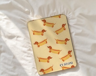 Yellow Sausage Dogs Kindle Case, All New Kindle 12th Gen 2024 Case, Paperwhite 12th 7‘’ 11th 6.8‘’ 10th 6‘’ Cover, E-reader Protective Case