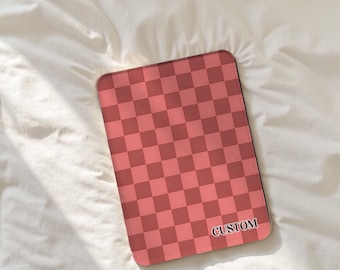Red Checked Kindle Case, All New Kindle 12th Gen 2024 Case, Paperwhite 12th 7‘’ 11th 6.8‘’ 10th 6‘’ Cover, E-reader Protective Case