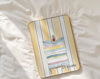 Yellow Striped Kindle Case, All New Kindle 12th Gen 2024 Case, Paperwhite 12th 7‘’ 11th 6.8‘’ 10th 6‘’ Cover, E-reader Protective Case